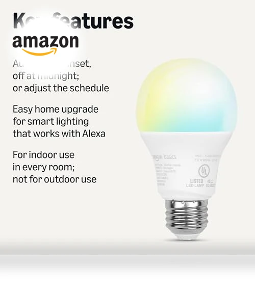 Smart Indoor LED Light Bulb — LED, Amazon Basics