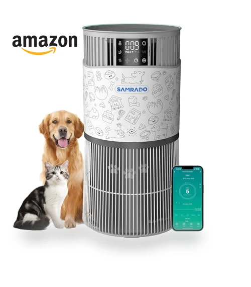 Smart Pet Air Purifier with Aromatherapy Diffuser — Activated Carbon Air Purifiers, Samrado