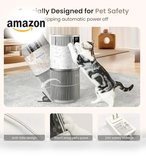 Smart Pet Air Purifier with Aromatherapy Diffuser — Activated Carbon Air Purifiers, Samrado