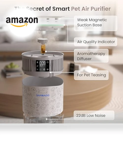 Smart Pet Air Purifier with Aromatherapy Diffuser — Activated Carbon Air Purifiers, Samrado