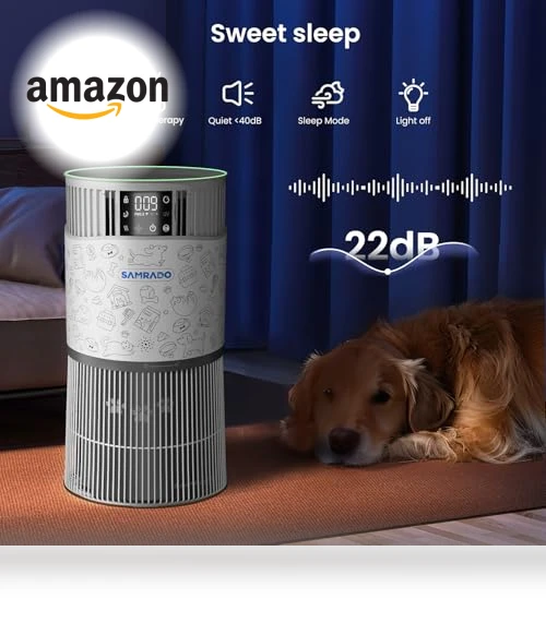 Smart Pet Air Purifier with Aromatherapy Diffuser — Activated Carbon Air Purifiers, Samrado