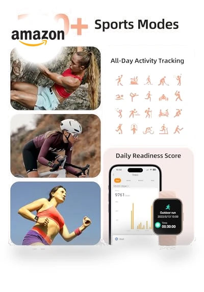 Smart Watch with 5ATM Waterproof Swimming Tracker — Smartwatches, Parsonver