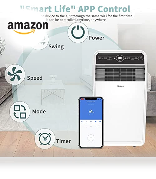 Smart Wi-Fi Portable Air Conditioner — Air Moisture Control, Shinco