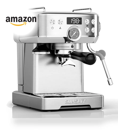 Stainless Steel Espresso Machine with Milk Frother — Milk Frothers, SUMSATY