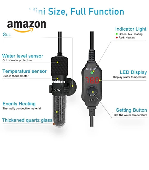 Submersible Aquarium Heater — Heaters & Chillers, YukiHalu