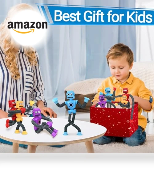 Telescopic Suction Cup Robots Autism Pop Tubes Sensory Fidget Toy — Stress Relievers, COLEGRY