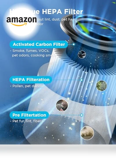 True HEPA Air Purifier for Large Rooms — Activated Carbon Air Purifiers, Mooka