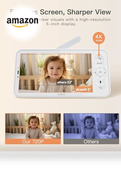 Video Baby Monitor with Camera and Audio — Baby Monitors, ARENTI