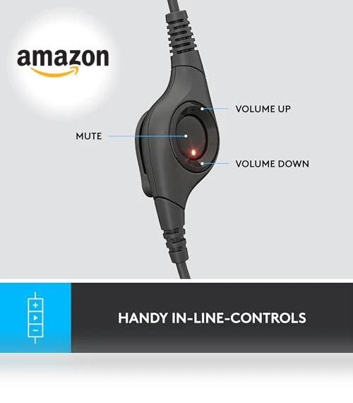 Wired Headset with Noise Cancelling Microphone — Audio Gear, Logitech