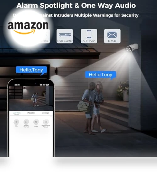 Wired Security Camera System with Audio — Security Cameras, Hiseeu