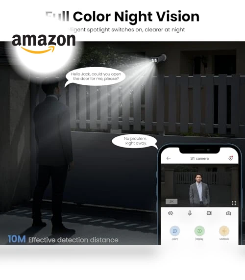 Wireless Security Camera Outdoor — Smart Home Security, AOQEE