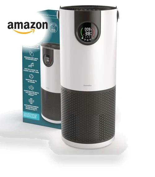 2-in-1 Cool Mist Humidifier & Air Purifier — Air Moisturizers, Homedics