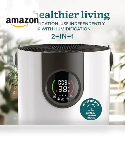 2-in-1 Cool Mist Humidifier & Air Purifier — Air Moisturizers, Homedics