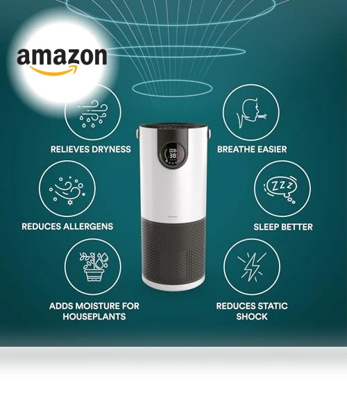 2-in-1 Cool Mist Humidifier & Air Purifier — Air Moisturizers, Homedics