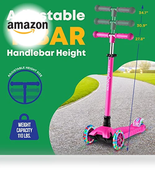3 Wheel Kick Scooter with LED Lights — Electric Vehicles, Lifemaster