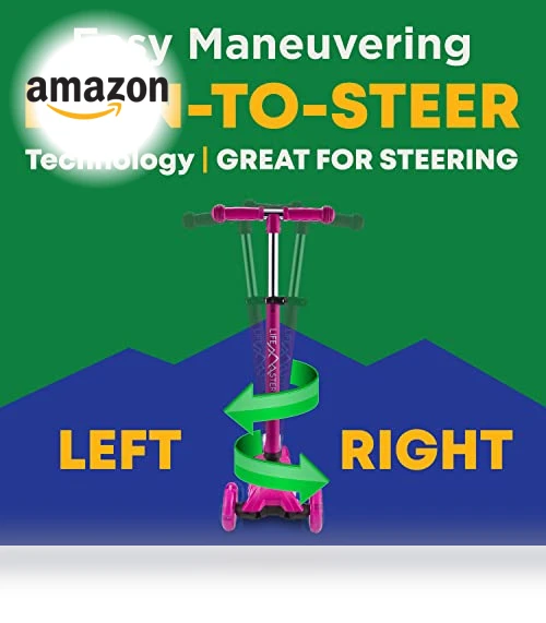 3 Wheel Kick Scooter with LED Lights — Electric Vehicles, Lifemaster