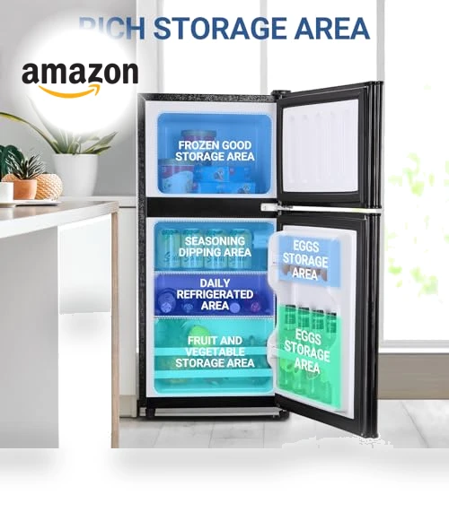 Apartment Size Mini Dorm Fridge with Freezer — Mini Fridges, Zyerch