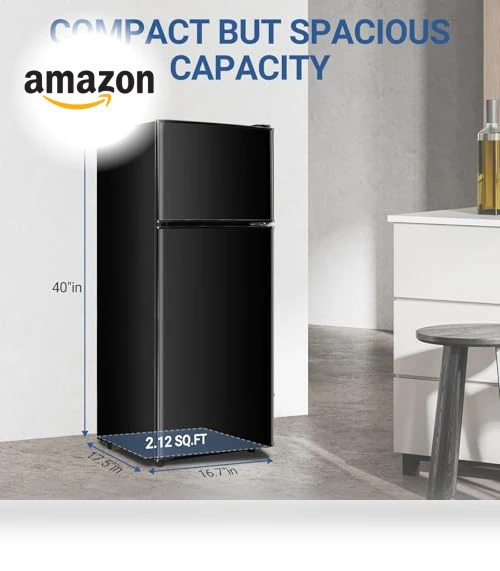 Apartment Size Mini Dorm Fridge with Freezer — Mini Fridges, Zyerch