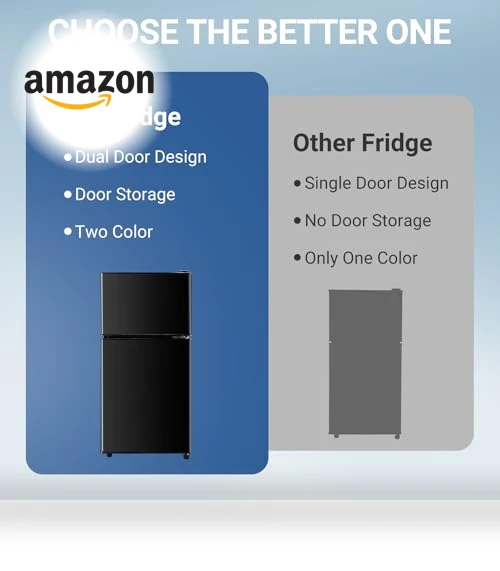 Apartment Size Mini Dorm Fridge with Freezer — Mini Fridges, Zyerch