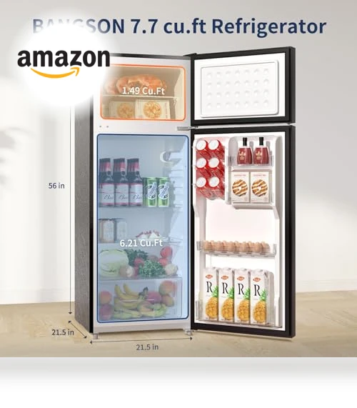 Apartment Size Refrigerator with Freezer — Mini Fridges, BANGSON