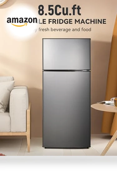 Dual-Door Apartment Refrigerator with Freezer — Mini Fridges, Cucina Magica