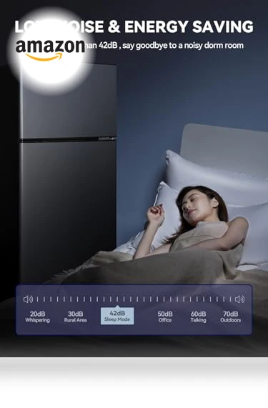 Dual-Door Apartment Refrigerator with Freezer — Mini Fridges, Cucina Magica