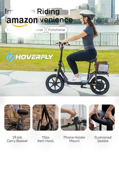 Electric Scooter with Seat — Push Scooters, HOVERFLY