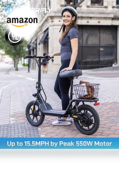 Electric Scooter with Seat — Push Scooters, HOVERFLY