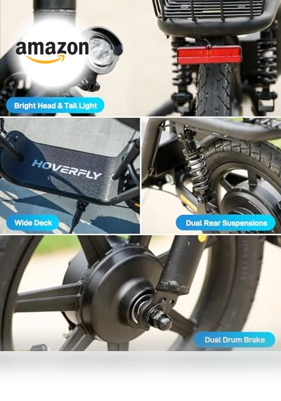 Electric Scooter with Seat — Push Scooters, HOVERFLY