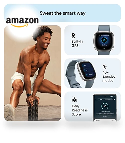 Fitness Smartwatch with Daily Readiness, GPS, 24/7 Heart Rate — Smartwatches, Fitbit