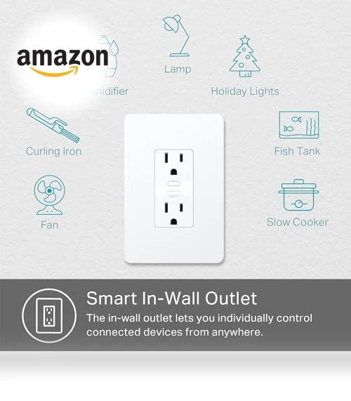 In-Wall Smart Home Wi-Fi Outlet — Smart Home Hubs & Controllers, TP-Link
