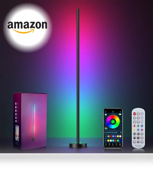 LED Corner Floor Lamp with App and Remote Control — LED Strips, BrilliLux