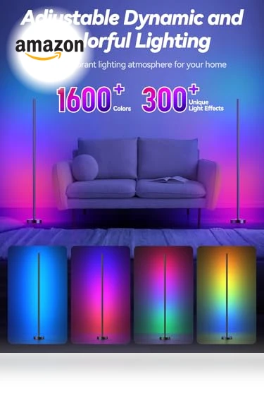 LED Corner Floor Lamp with App and Remote Control — LED Strips, BrilliLux