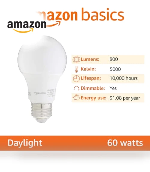LED Light Bulbs — Compact Fluorescent, Amazon Basics