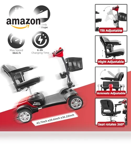 Lightweight Foldable Electric Mobility Scooter — Mobility Scooters, THERASHIELDZ