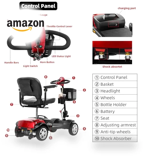 Lightweight Foldable Electric Mobility Scooter — Mobility Scooters, THERASHIELDZ