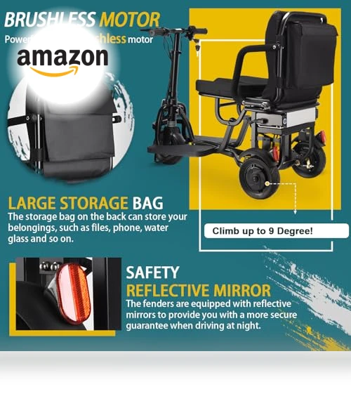 Lightweight Folding Scooter — Mobility Scooters, mujo-24V