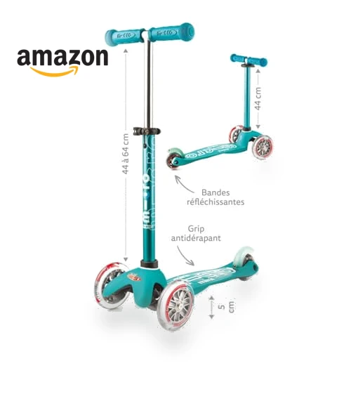 Mini Deluxe LED Three-Wheeled Scooter — Balance Bikes, Micro