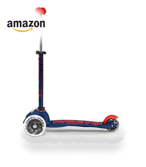 Mini Deluxe LED Three-Wheeled Scooter — Balance Bikes, Micro