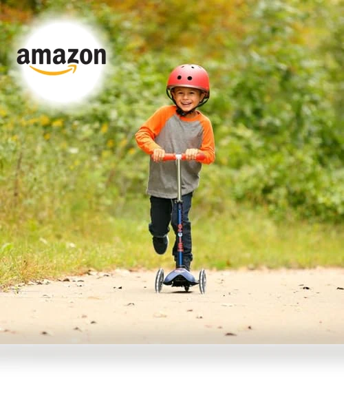 Mini Deluxe LED Three-Wheeled Scooter — Balance Bikes, Micro