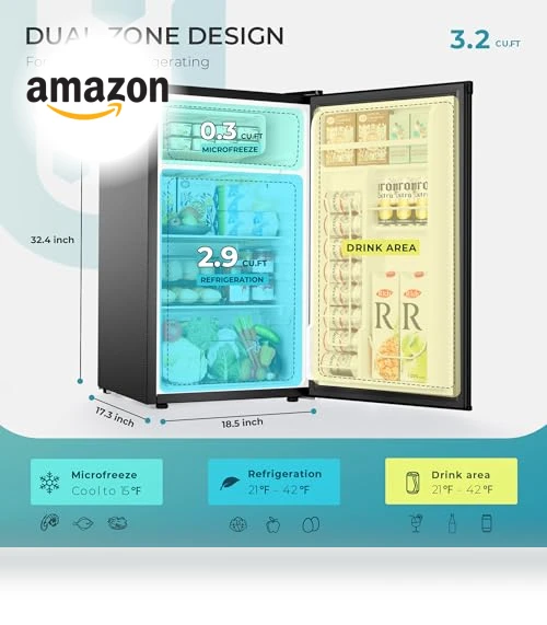Mini Fridge with Freezer — Mini Fridges, EUHOMY