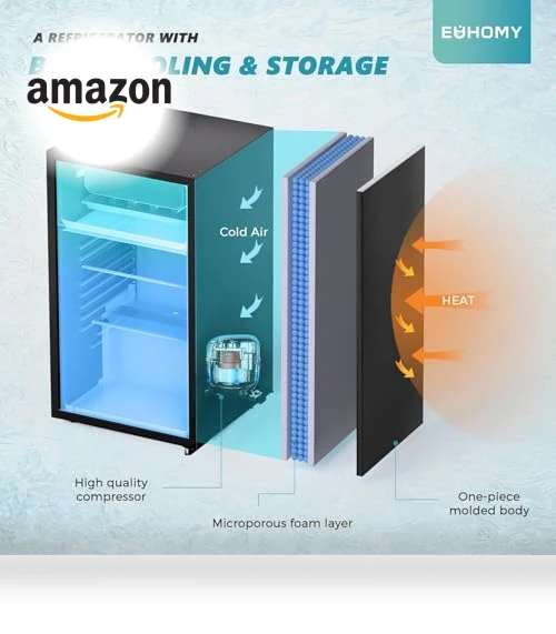 Mini Fridge with Freezer — Mini Fridges, EUHOMY