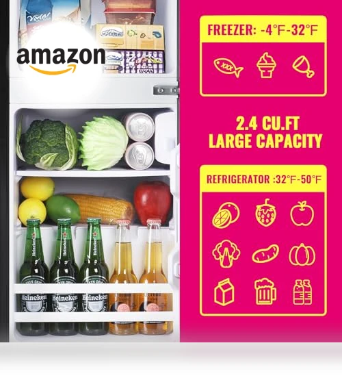 Mini Fridge with Top Freezer — Mini Fridges, DEMULLER
