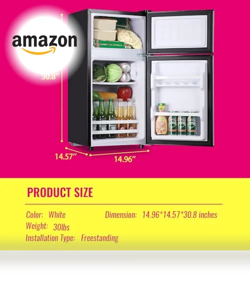 Mini Fridge with Top Freezer — Mini Fridges, DEMULLER