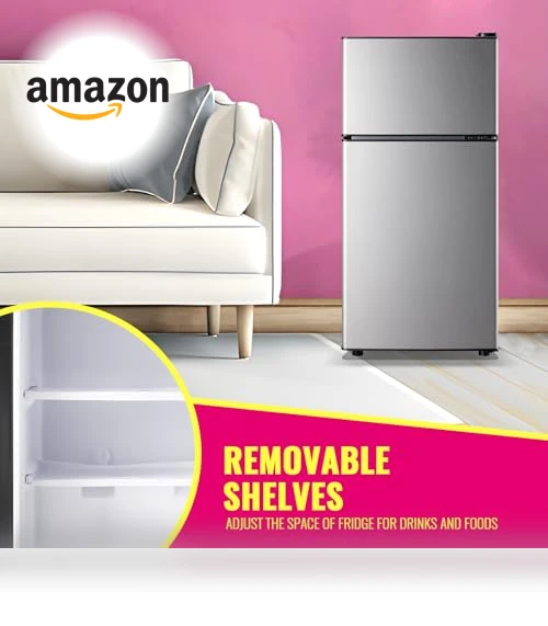 Mini Fridge with Top Freezer — Mini Fridges, DEMULLER