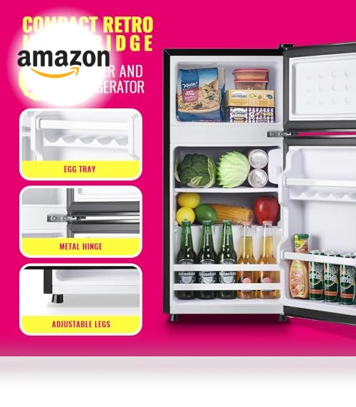 Mini Fridge with Top Freezer — Mini Fridges, DEMULLER