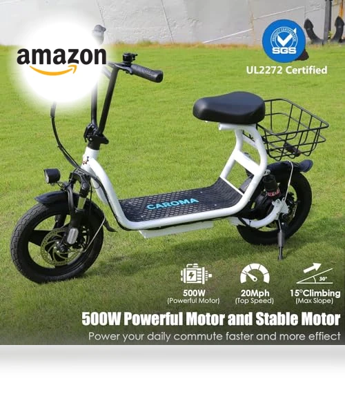 Peak 1200W Electric Scooter with Seat for Adults — Electric Vehicles, Caroma