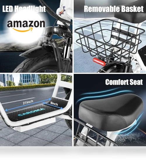 Peak 1200W Electric Scooter with Seat for Adults — Electric Vehicles, Caroma