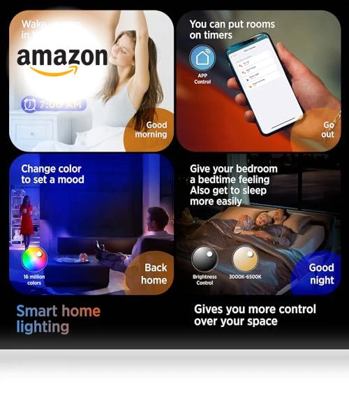 Smart Ceiling Light Flush Mount LED WiFi — Overhead Lighting, TALOYA