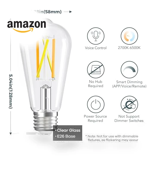 Smart Edison Bulbs — LED, Linkind